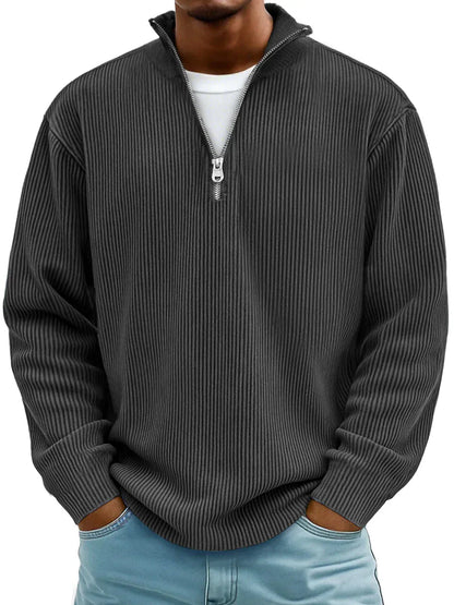 Alberti Ribbed Zip Sweater