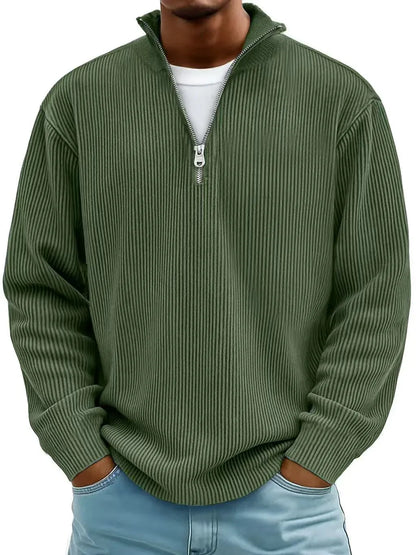 Alberti Ribbed Zip Sweater
