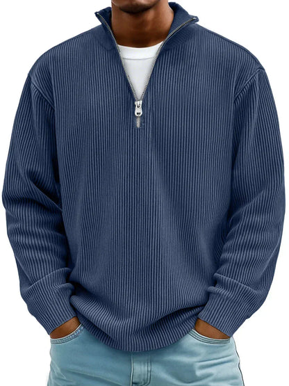 Alberti Ribbed Zip Sweater