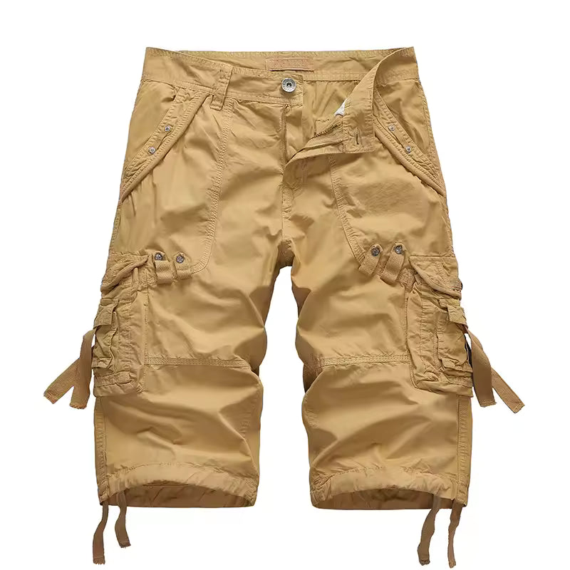 Summer Cargo Shorts Men Cotton