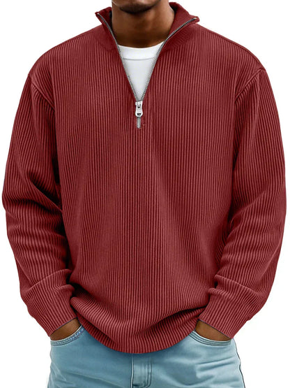 Alberti Ribbed Zip Sweater