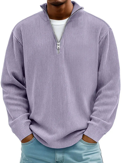 Alberti Ribbed Zip Sweater